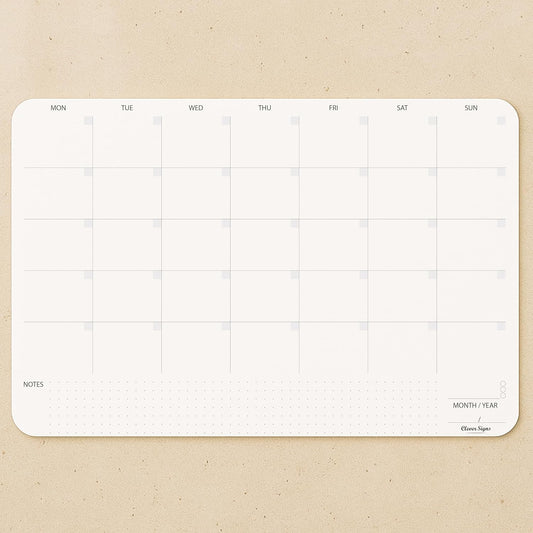 Undated Monthly Planner Notepad,Desk Calendar for Organizing&Scheduling Tasks-Productivity Tracker,Goals,Notes&To-Do Lists–A4 Size (8,3"X11,7")Premium Thick Paper with Cardboard Back Support 50 Sheets