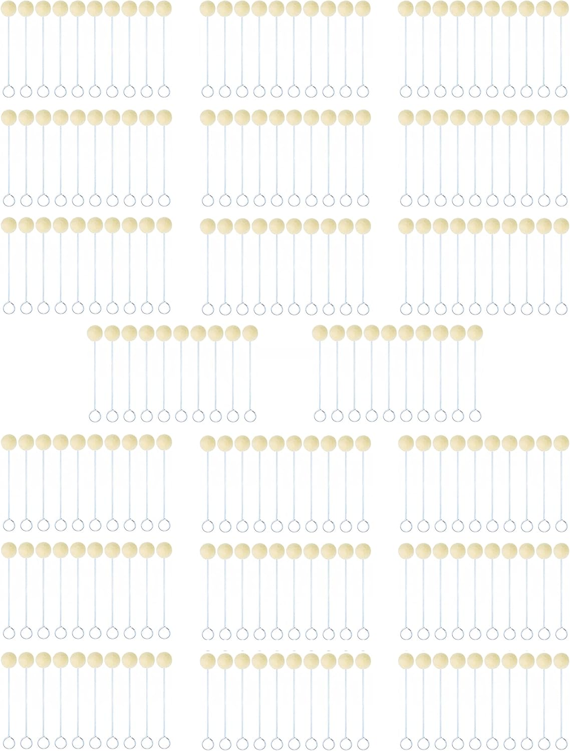 Wool Daubers Leather Dye Leather Tool Wool Balls Brush Leathercraft Tools and Supplies Leather Crafting Tools Leather Craft Sponge Daubers with Metal Handle for DIY Crafts Projects Shoe Polish (100)