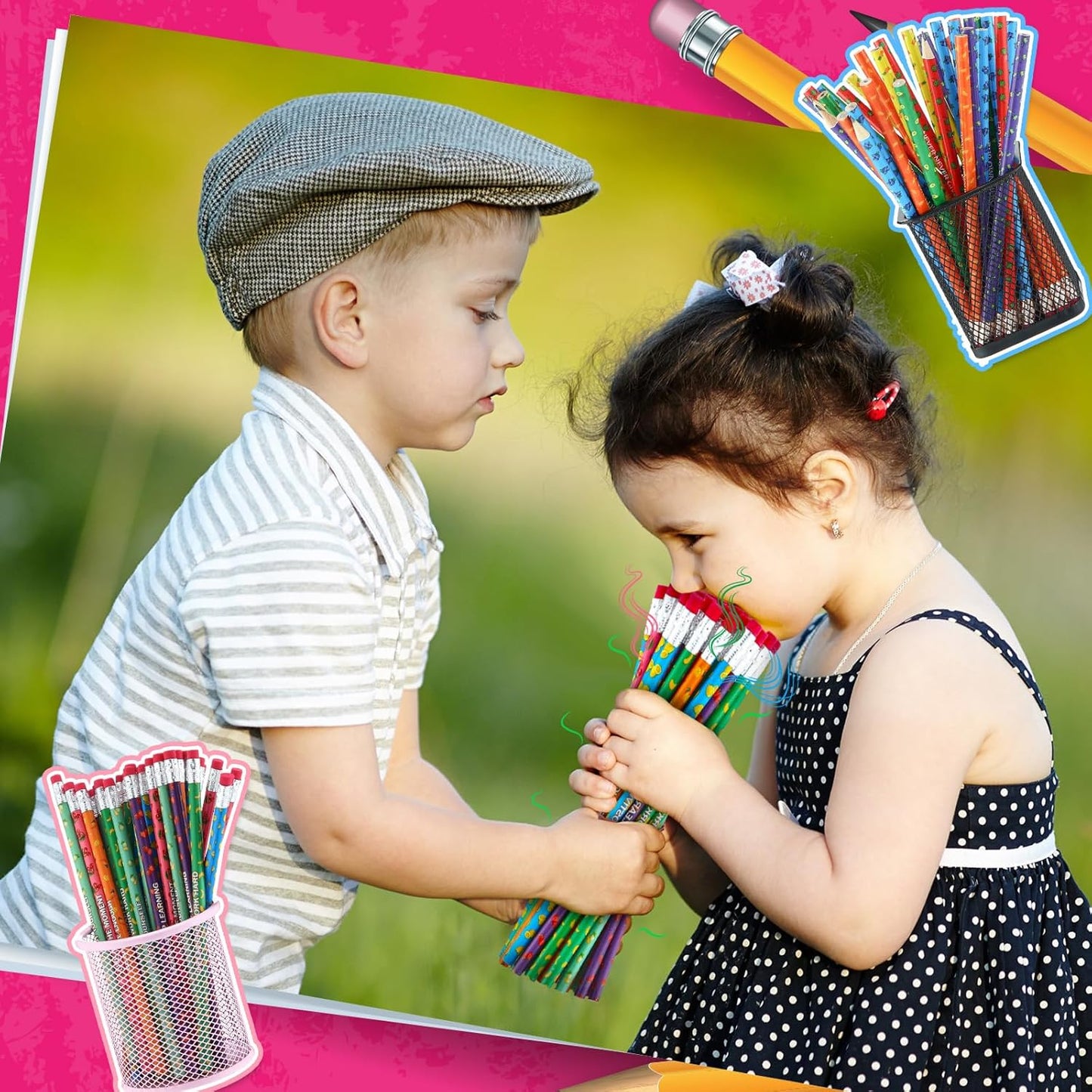 360 Pcs Scented Pencils Bulk for Kids Inspirational Motivational Cute Fun Fruit Wood Smelly Graphite Pencils with Erasers for School Classroom Office Students Girls Boys Gifts Supplies