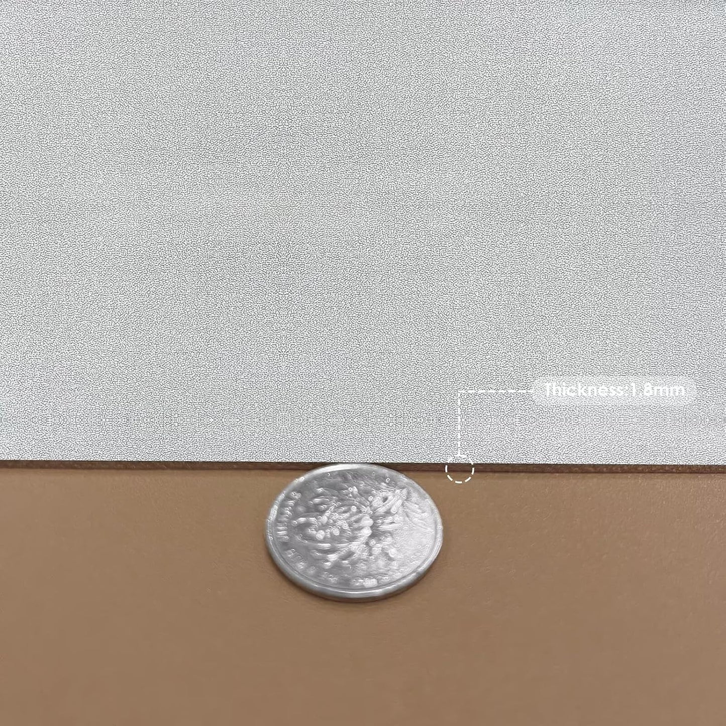 Leather Table Cover,1.8mm Thick,36x72 Inch Table Protector,Table Protector for Dining Room Table,Dining Room Table Protector Pad.(Khaki+Silvery,36x72)