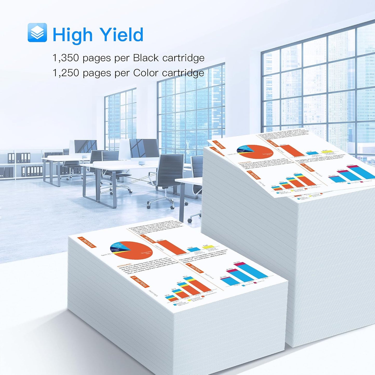 LxTek 067 Toner Cartridge Set | Replacement for Canon 067 067H for Canon imageCLASS LBP633Cdw LBP632Cdw MF653Cdw MF654Cdw MF656Cdw Printer