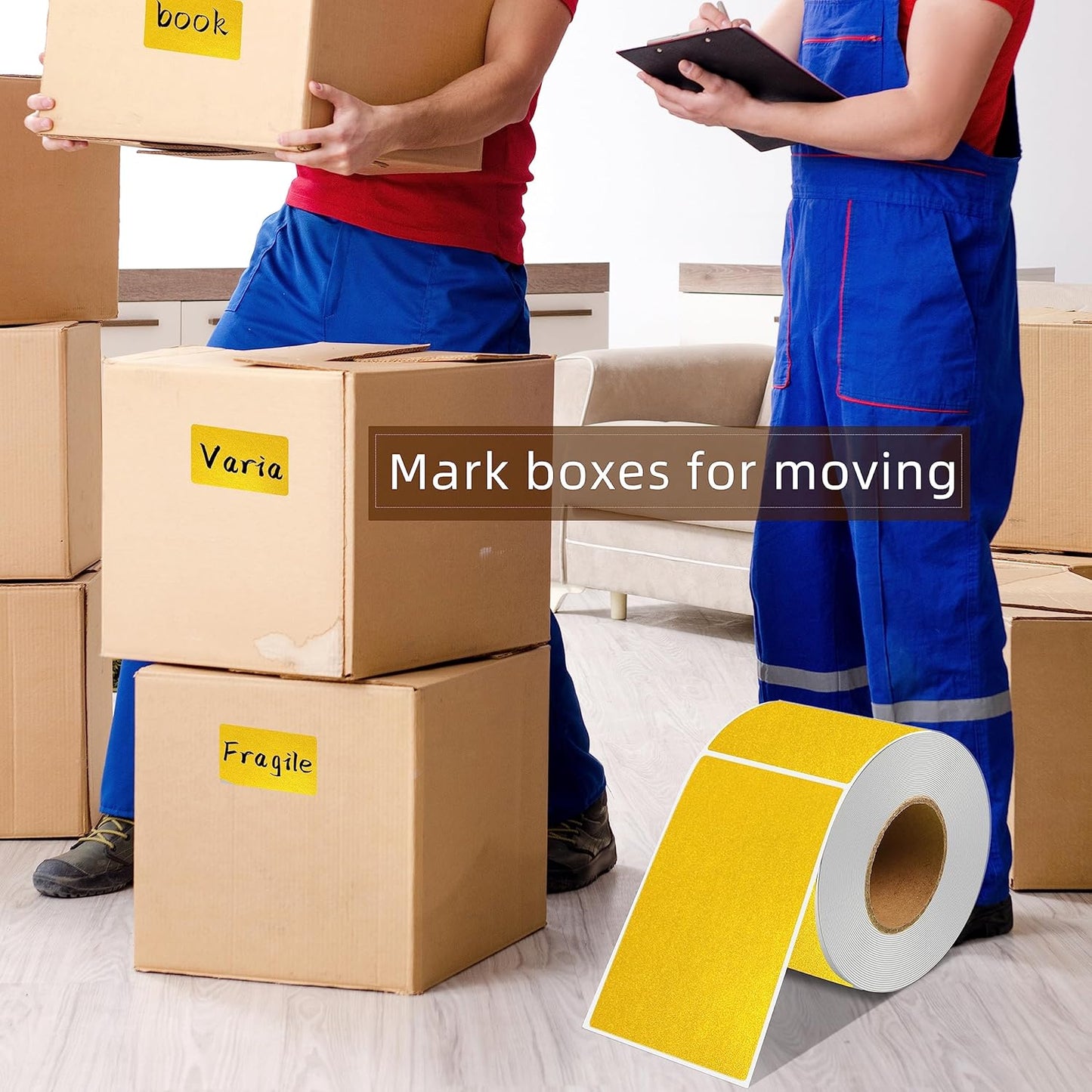 PARLAIM 3 X 5 Inch Rectangle Adhesive Color Coding Stickers,Square Colorful Inventory Stickers -250 Per Dispenser Box(Gold)