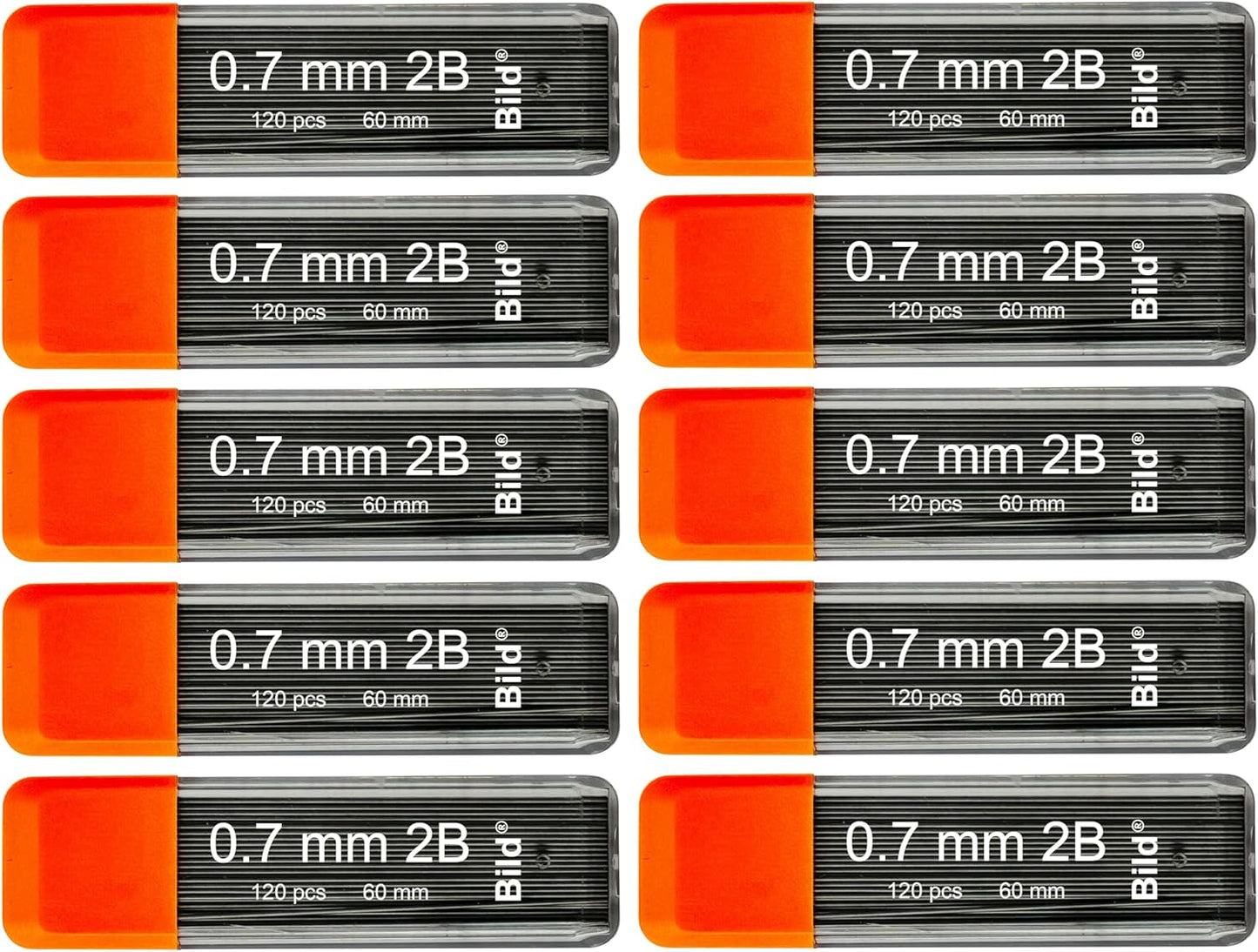 Bild Premium 1200 leads of 0.7 mm 2B Mechanical Pencil Lead Refills (2B Mega, 0.7 mm)