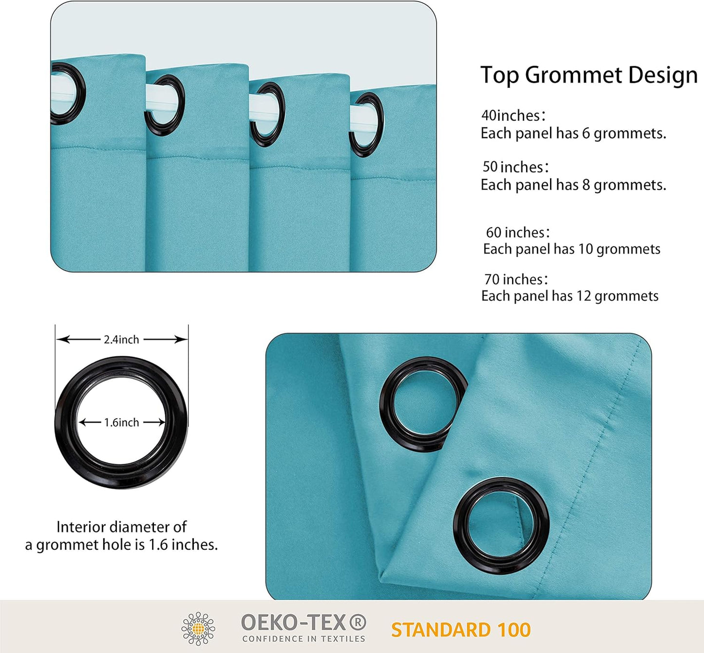 BONZER Extra Wide Room Divider Curtain Total Privacy Wall Noise Reducing Blackout Curtains for Apartment, Studio, 96L x 120W Inch (8L x 10W ft), 1 Panel, Teal