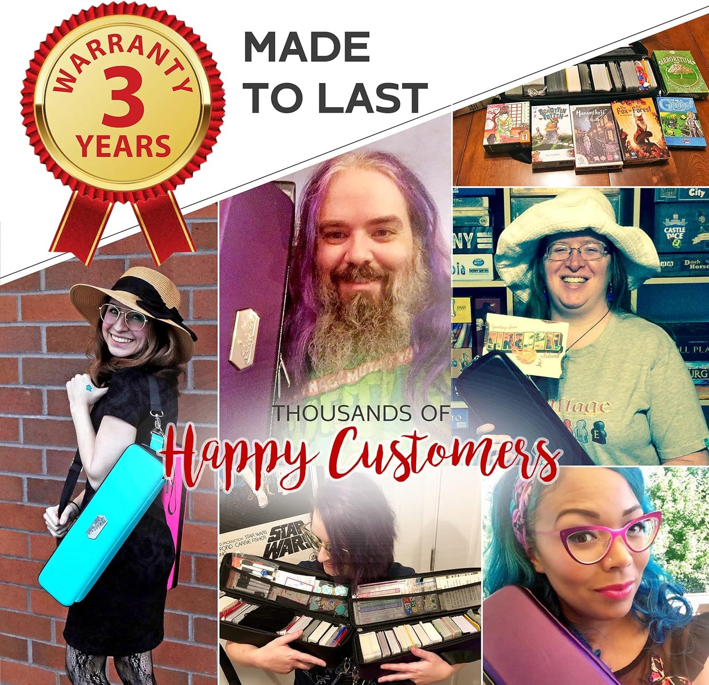 Quiver Time White Quiver Card Carrying Case - TCG Cards Deck Box Holder for Trading Cards, MTG Bag Playing Card Case (+Wrist & Shoulder Strap, Dividers, Separators, Corner Pads + 100 Apollo Sleeves)