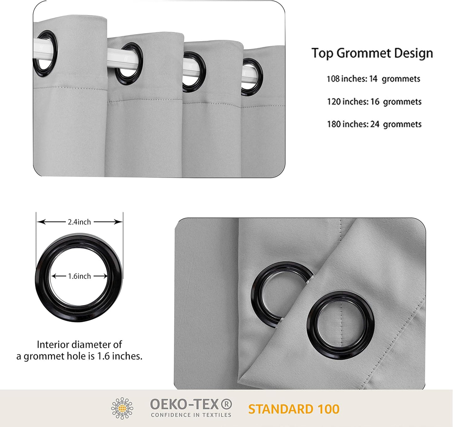 BONZER Room Divider Curtain Total Privacy Wall Extra Wide Grommet Room Darkening Curtains for Patio Sliding Glass Door, 96L x 150W Inch (8L x 12.5W ft), 1 Panel, Silver