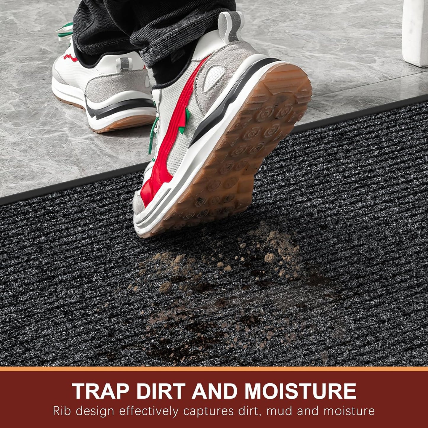 Vicwe Indoor Outdoor Door Mat, 3'x4' Heavy Duty Front Door Mat, Non-Slip Washable Doormats Entrance Mats, Dirt Resistant and Absorbent Doormat, Commercial Outdoor Entrance Floor Mat for Home Office